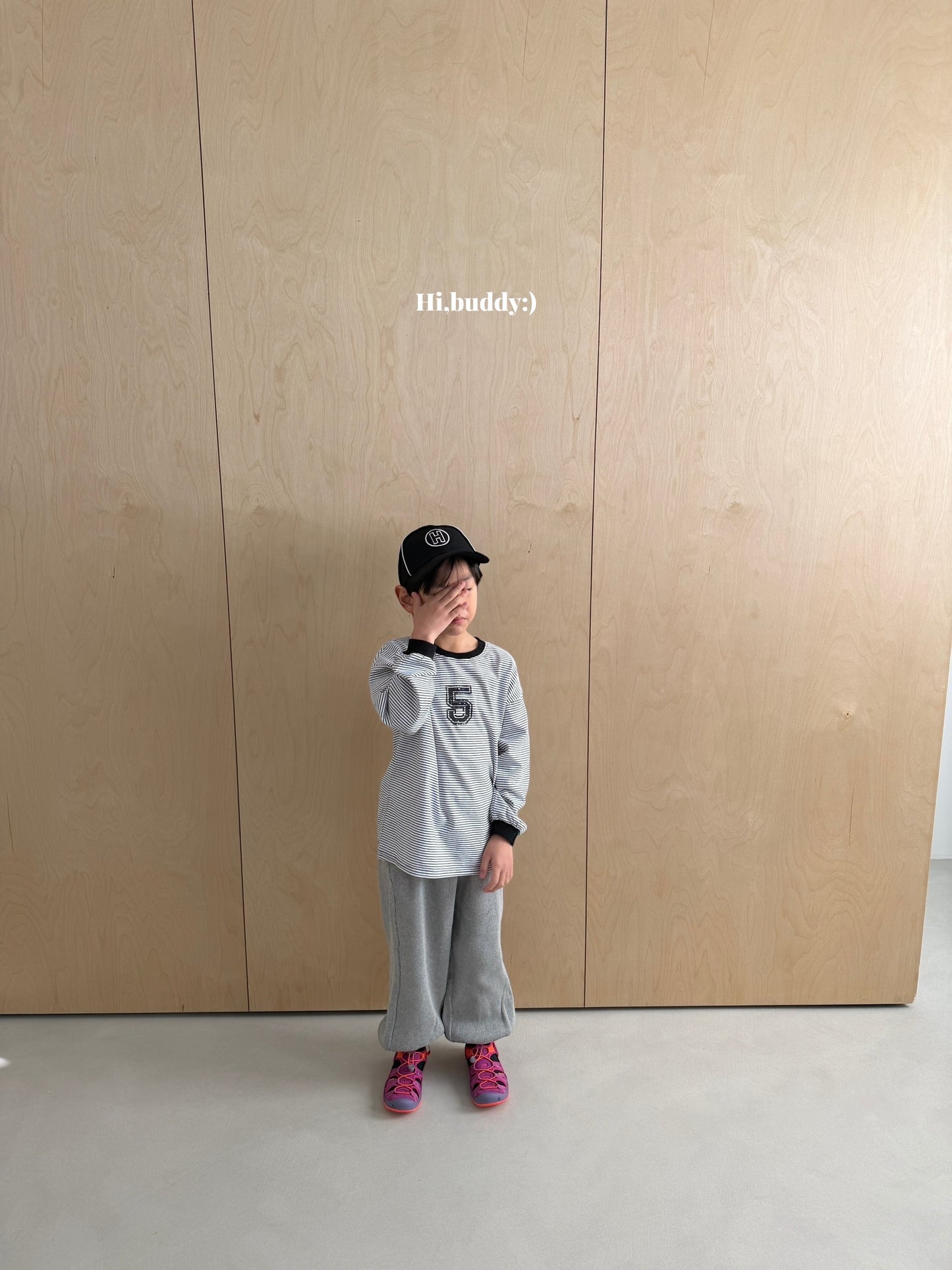 【予約】5ボーダーT / hibuddy(S-JM)파이브줄