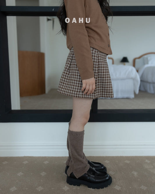 【予約】small check skirt / oahu(S-JXL)
