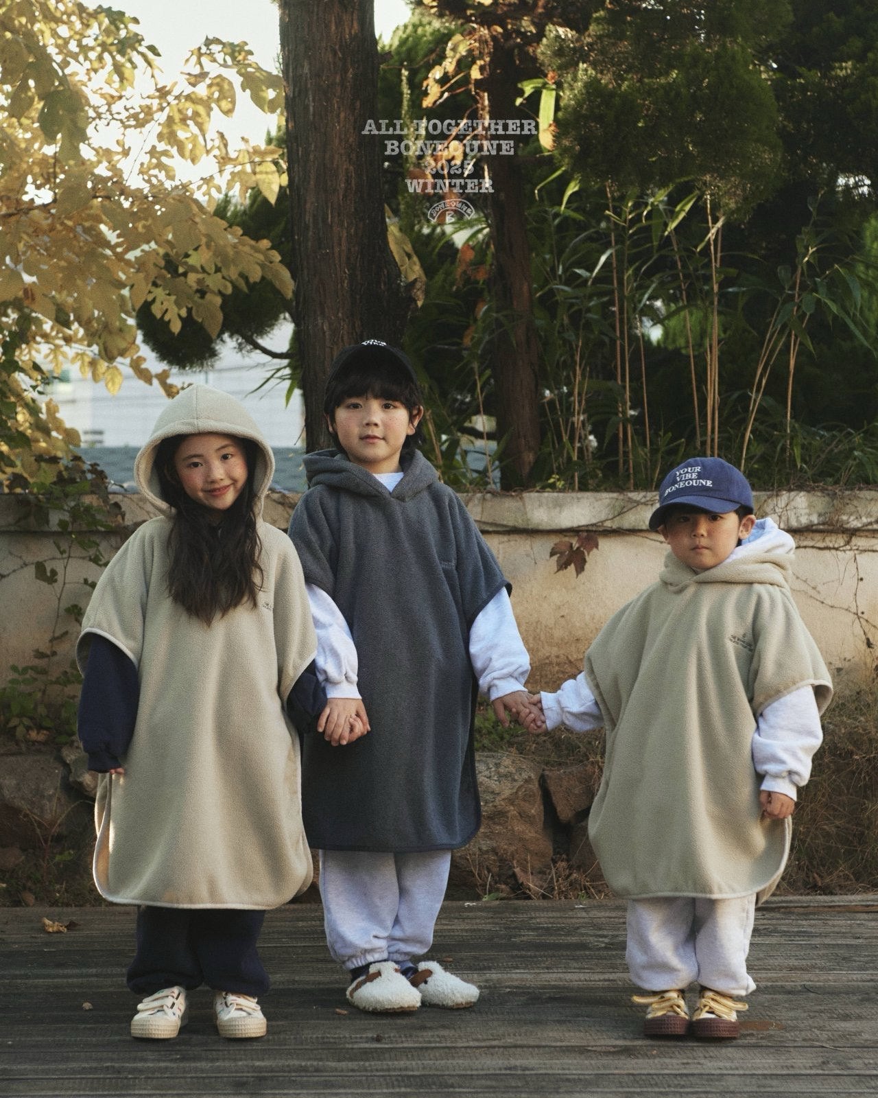 【予約】fleece poncho / boneoune (XS-JL)