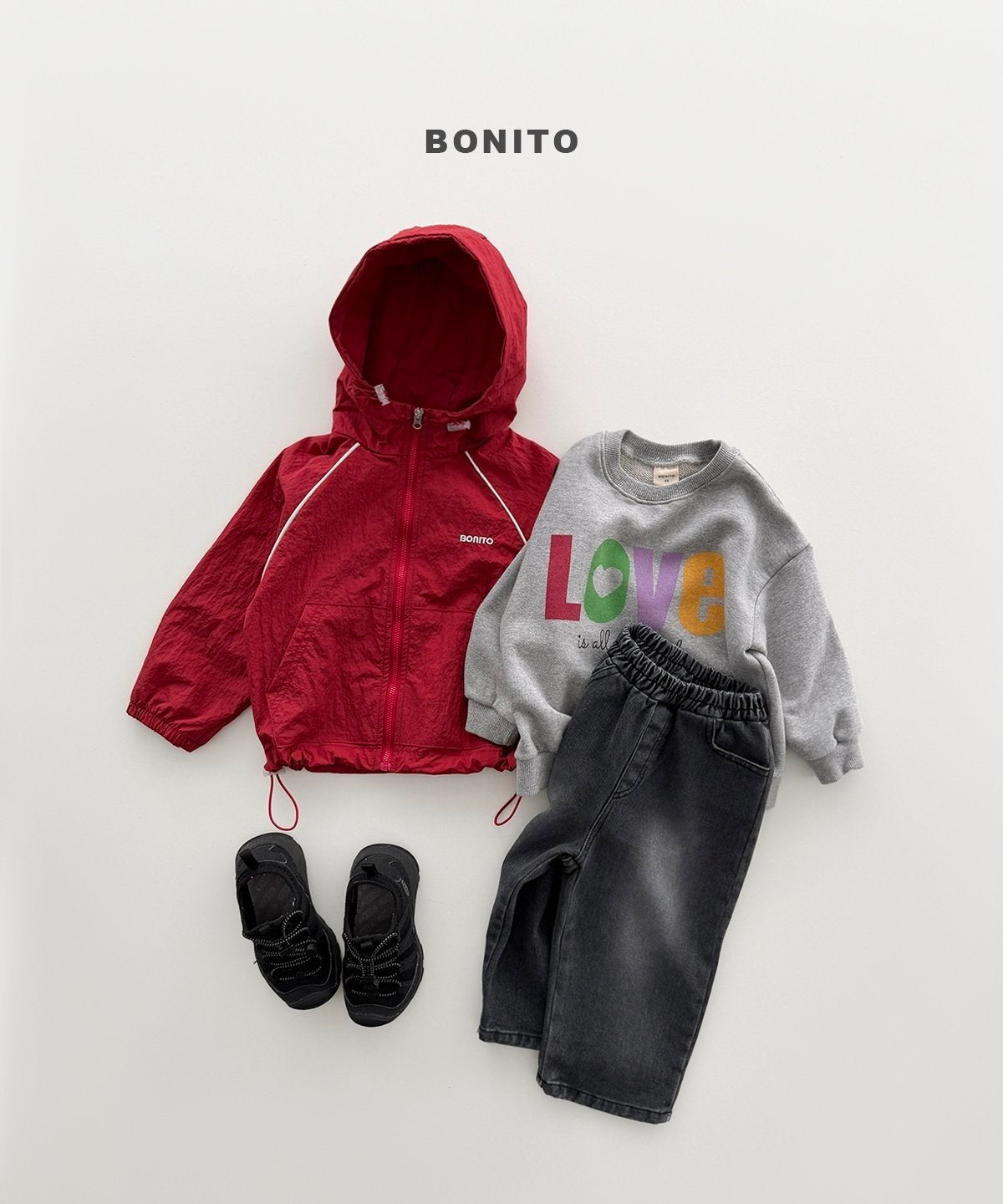 【予約】check pin line wind breaker / bonito (12M-JM/Adult)