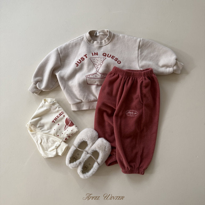 【予約】soft fleece jogger pt / apfel (S-JL)달콤솜조거