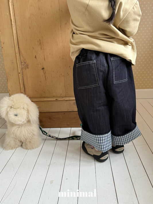 【予約】ロールアップチェックデニム / minimal (S-JM)