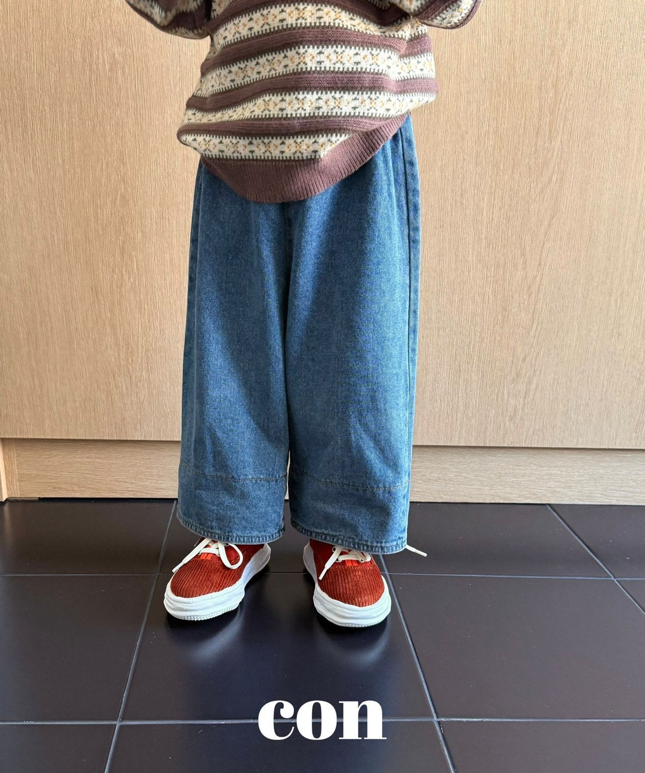 【予約】wash roll up denim / con