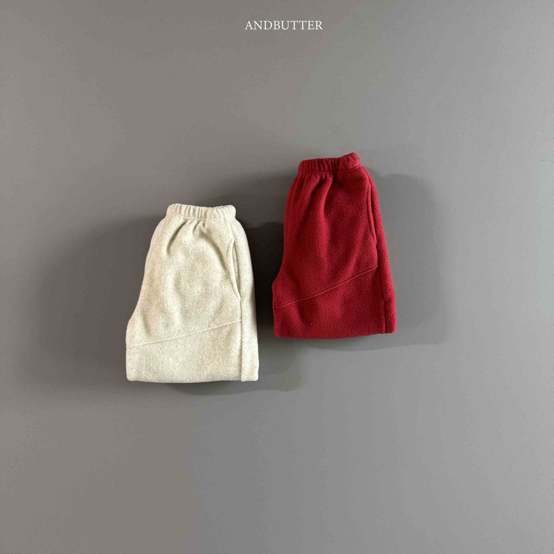 【予約】Fleece Line Jogger Pants / andbutter(S-JM)