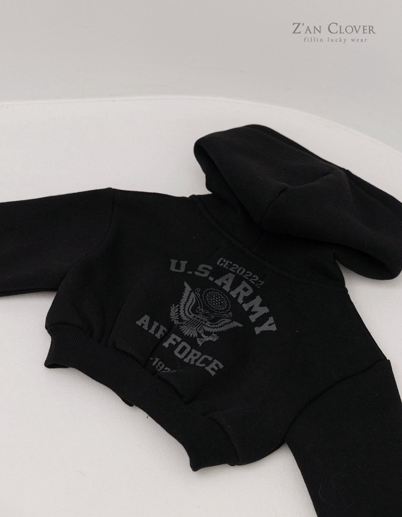 【予約】ARMY crop hood zip up / zanclover (3-19号)