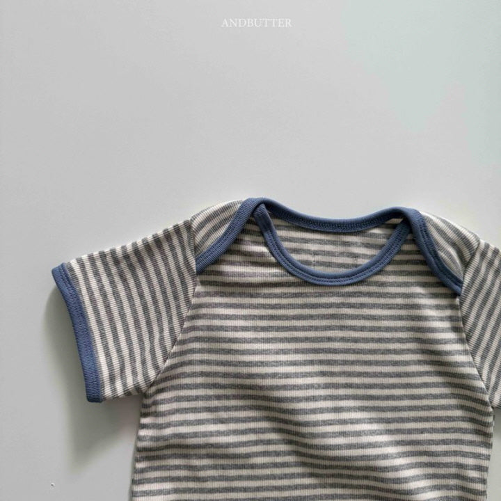 【予約】Boat neck mix T / andbutter(S-JM)