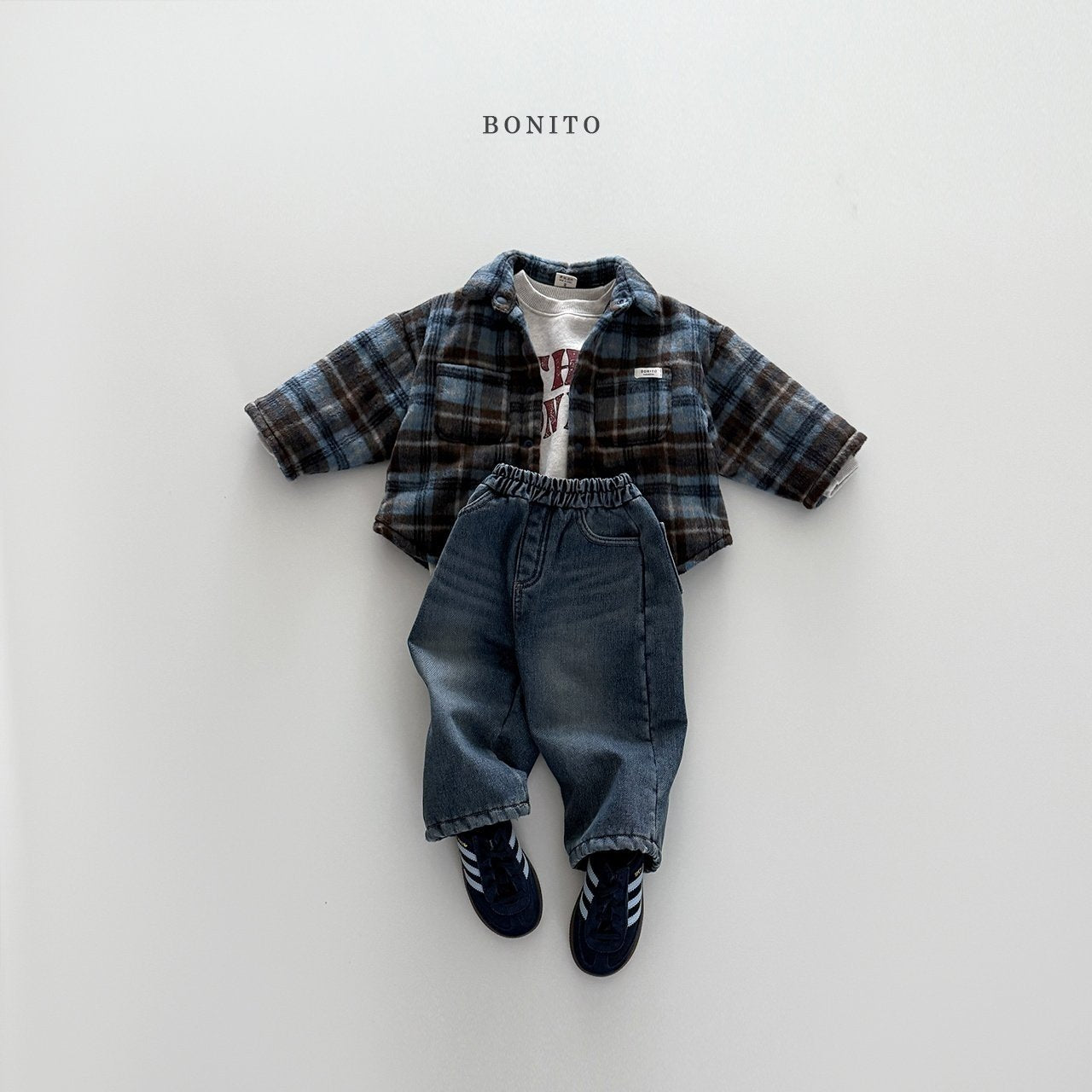 【予約】check bonding shirt / bonito (12M-JM)