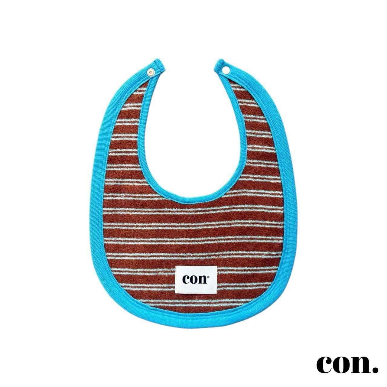 【予約】bicolor stripe bib / con