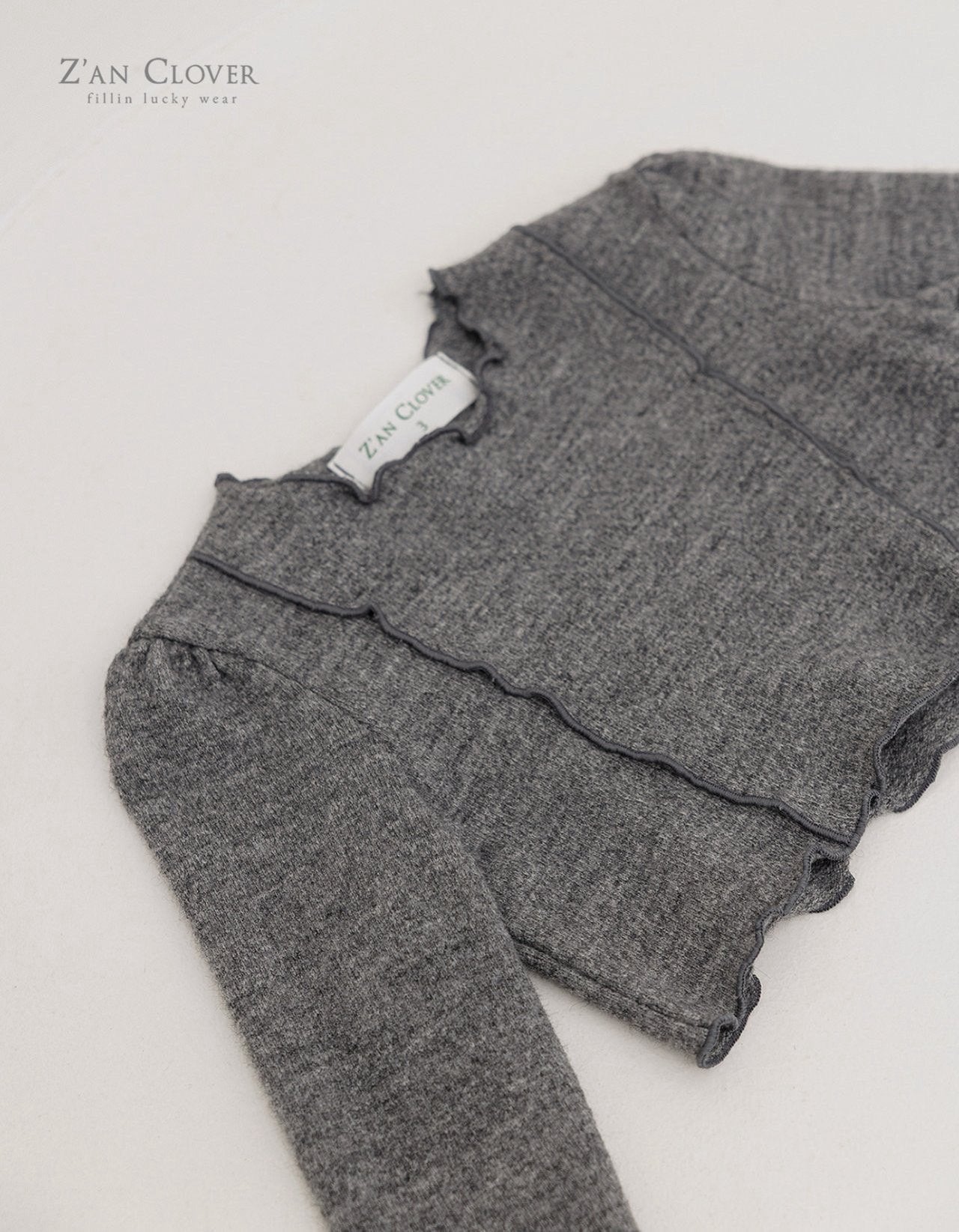 【予約】frill crop knit / zanclover (3-19号)