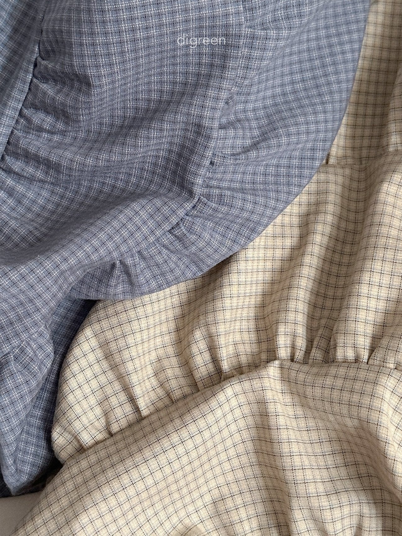 【予約】check ruffle skirt / digreen(S-XXL)