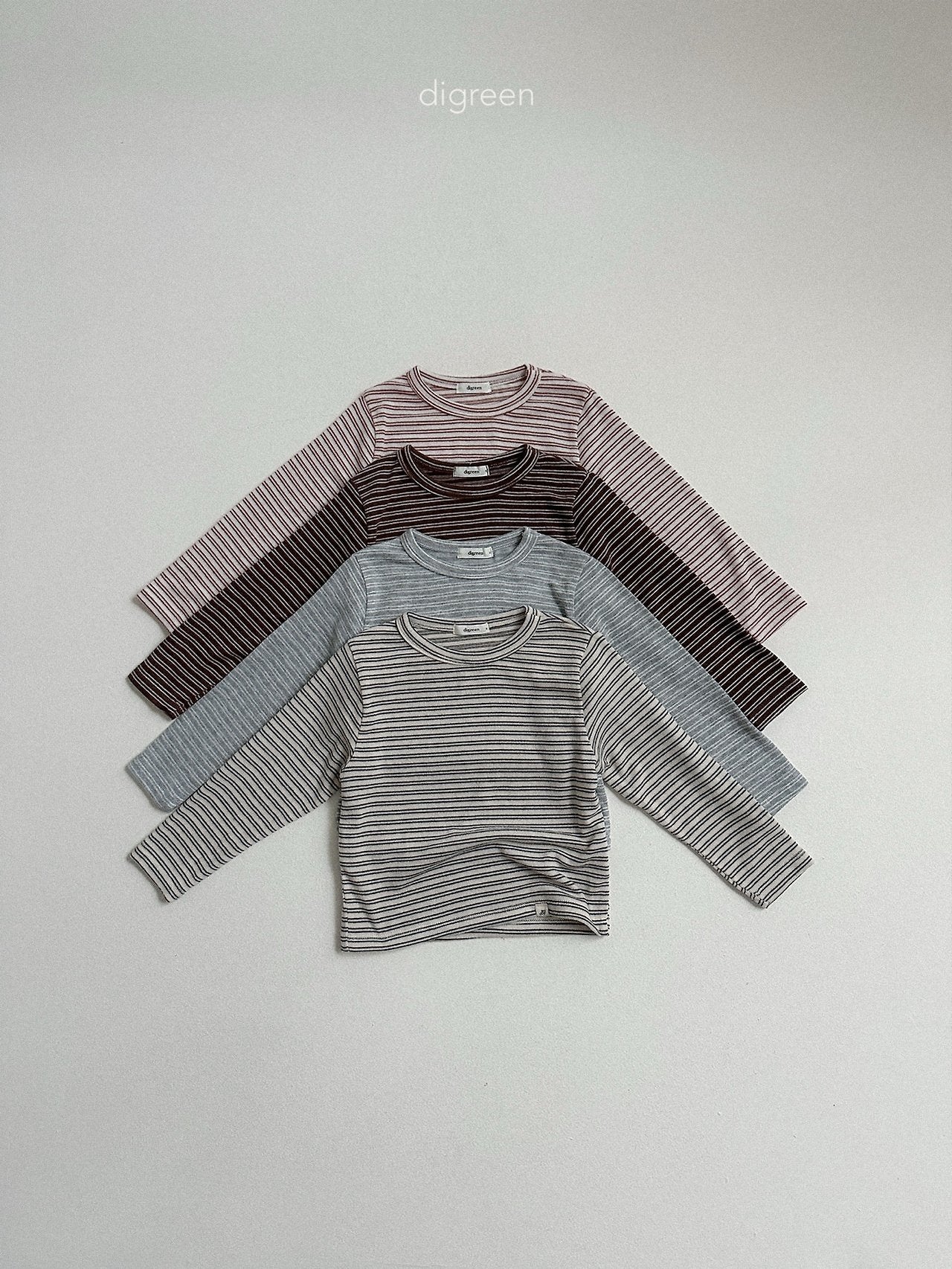 【予約】stripe latte T / digreen(S-XXL)