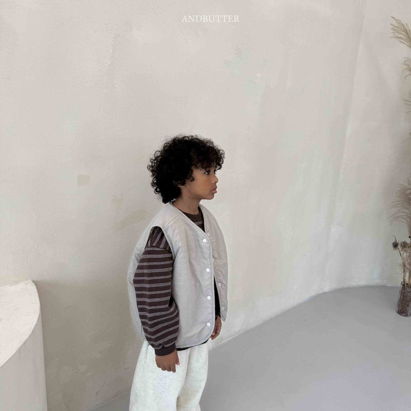 【予約】Reversible ST Dumble Vest / andbutter (S-JM)