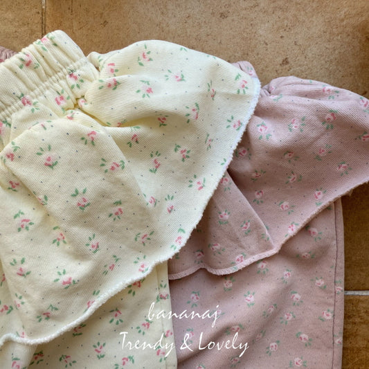 【予約】ロジーフリルパンツ / bananaj (XS-JS)로지꽃잎