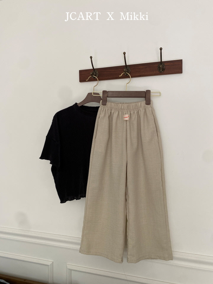 【予約】リネン風パンツ / mikki (S-4XL)무릎안나오는린넨팬츠
