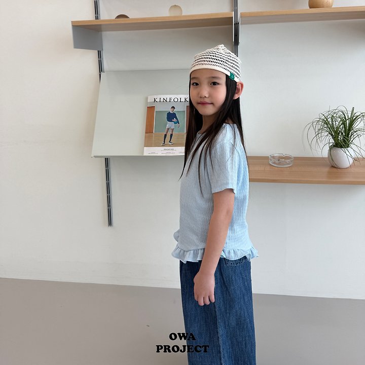 【予約】pleats frill T / owa (S-JS)주름프릴티