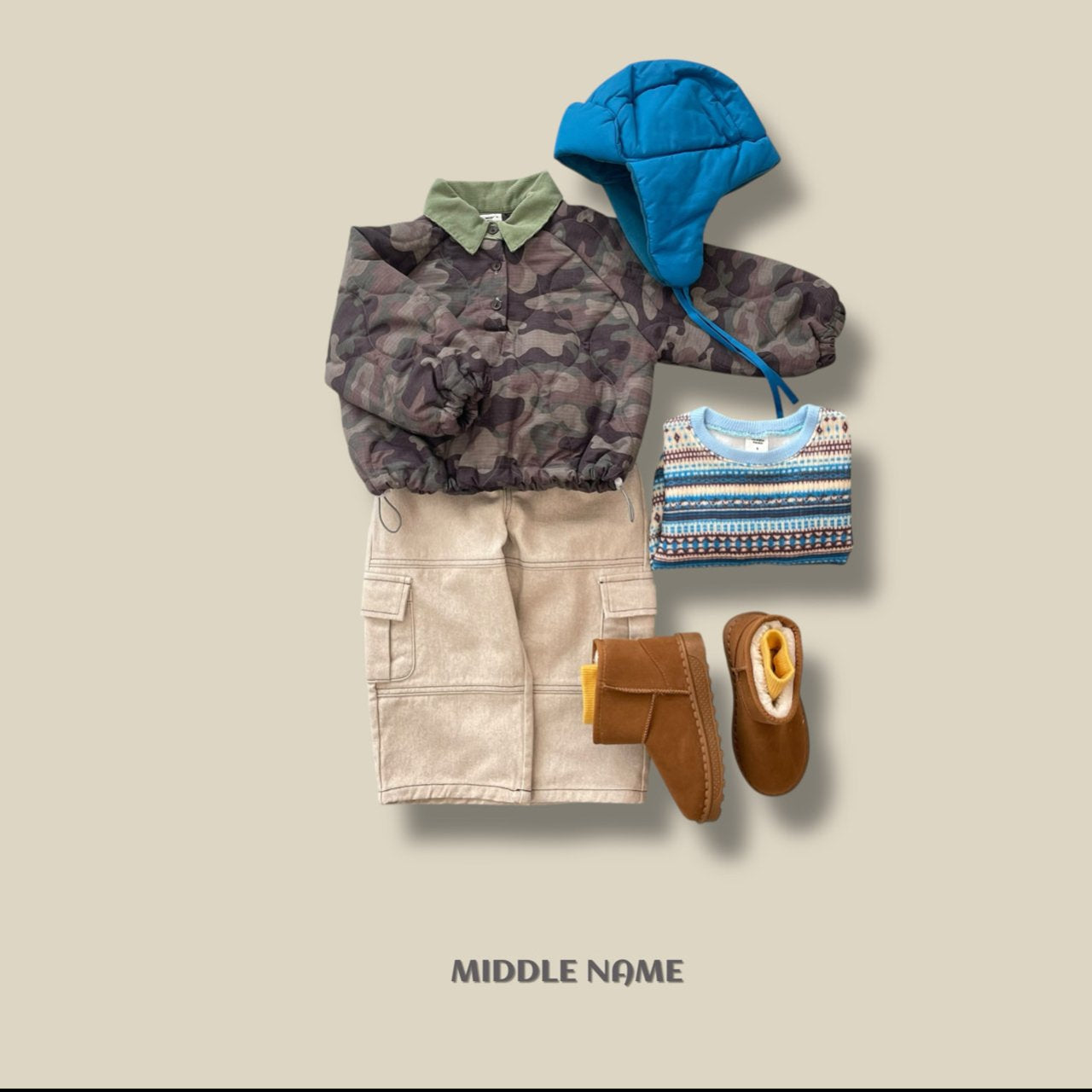 【予約】camouflagey bonding T / middle name (S-JM)