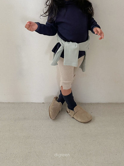 【予約】rib capri leggings / digreen (S-XXL)