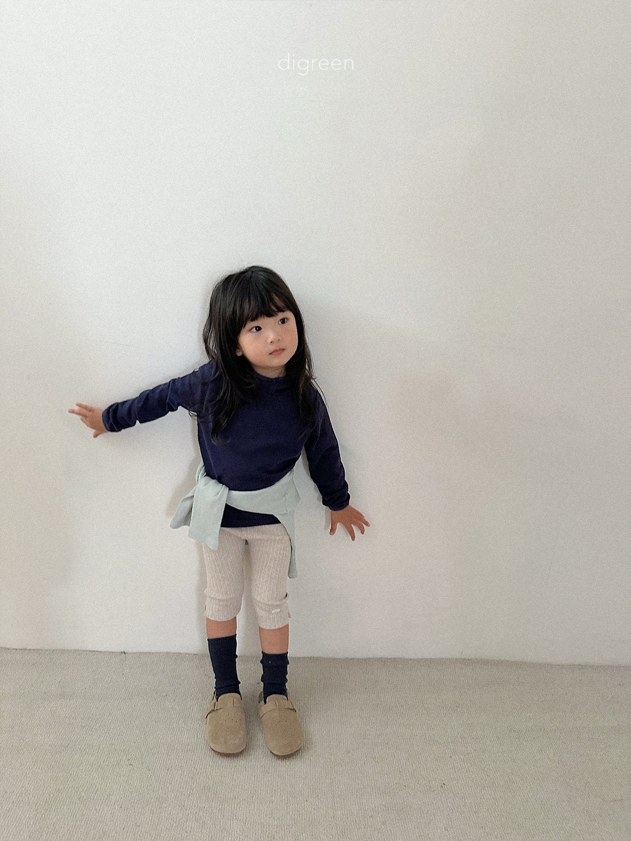【予約】rib capri leggings / digreen (S-XXL)