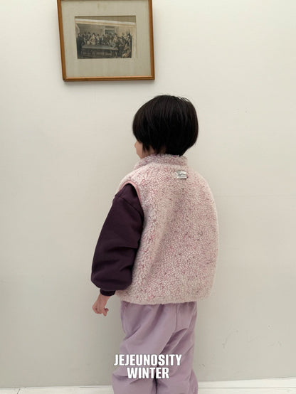 【予約】white boa vest / jejeunosity (XS-JM) 백덤블링