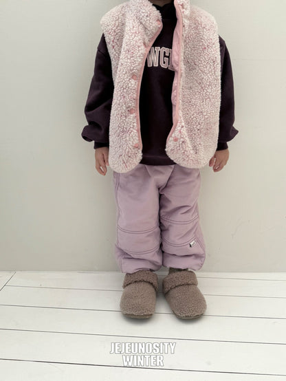 【予約】white boa vest / jejeunosity (XS-JM) 백덤블링