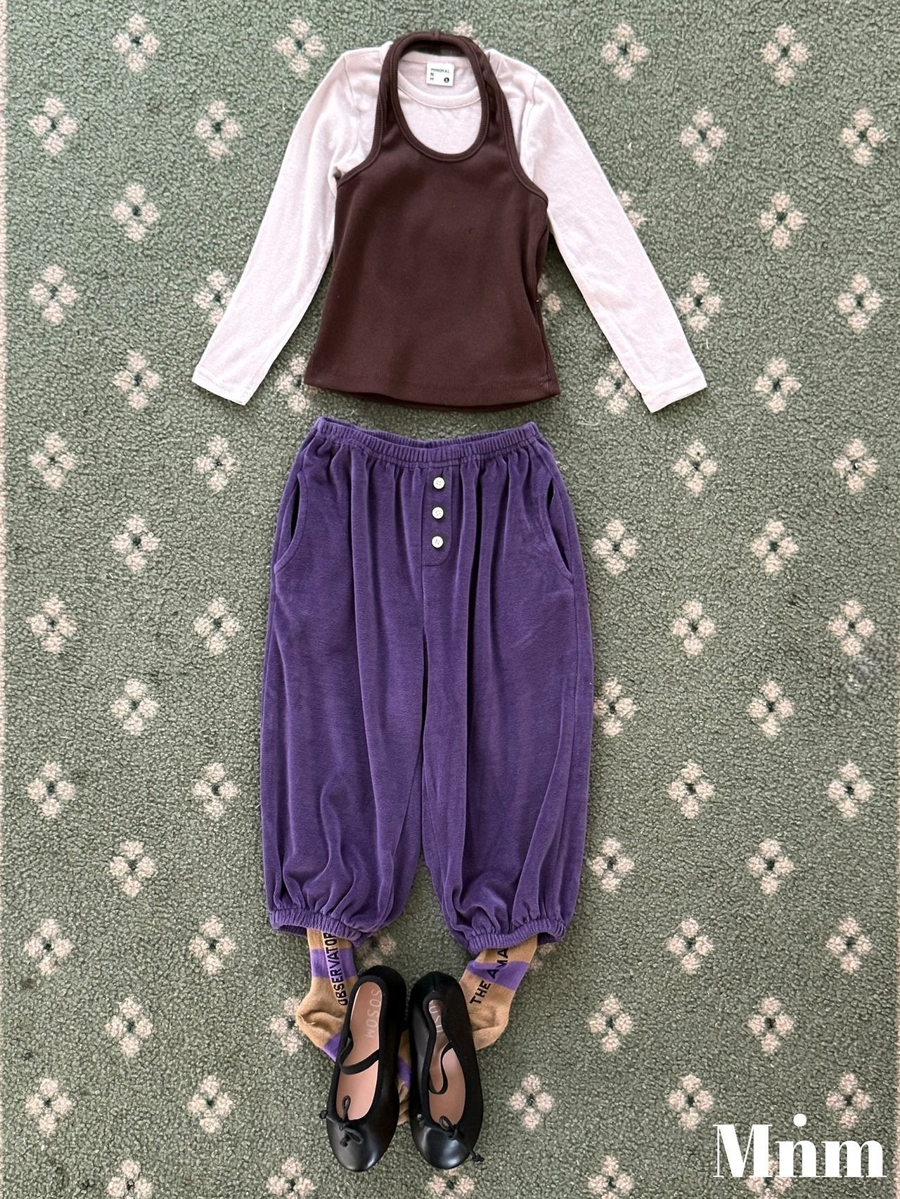 【予約】rib halter sleeveless / minimal (S-JM）