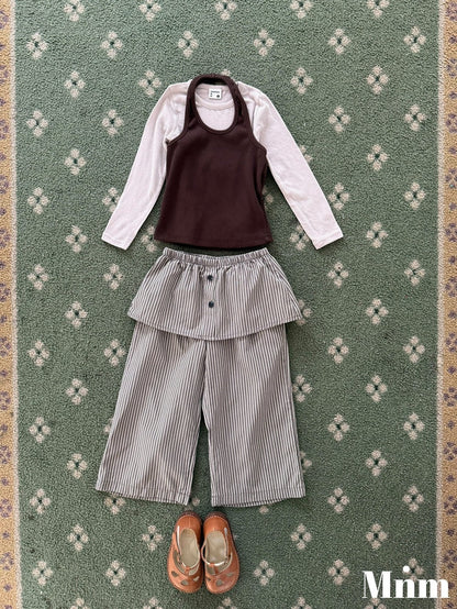 【予約】rib halter sleeveless / minimal (S-JM）