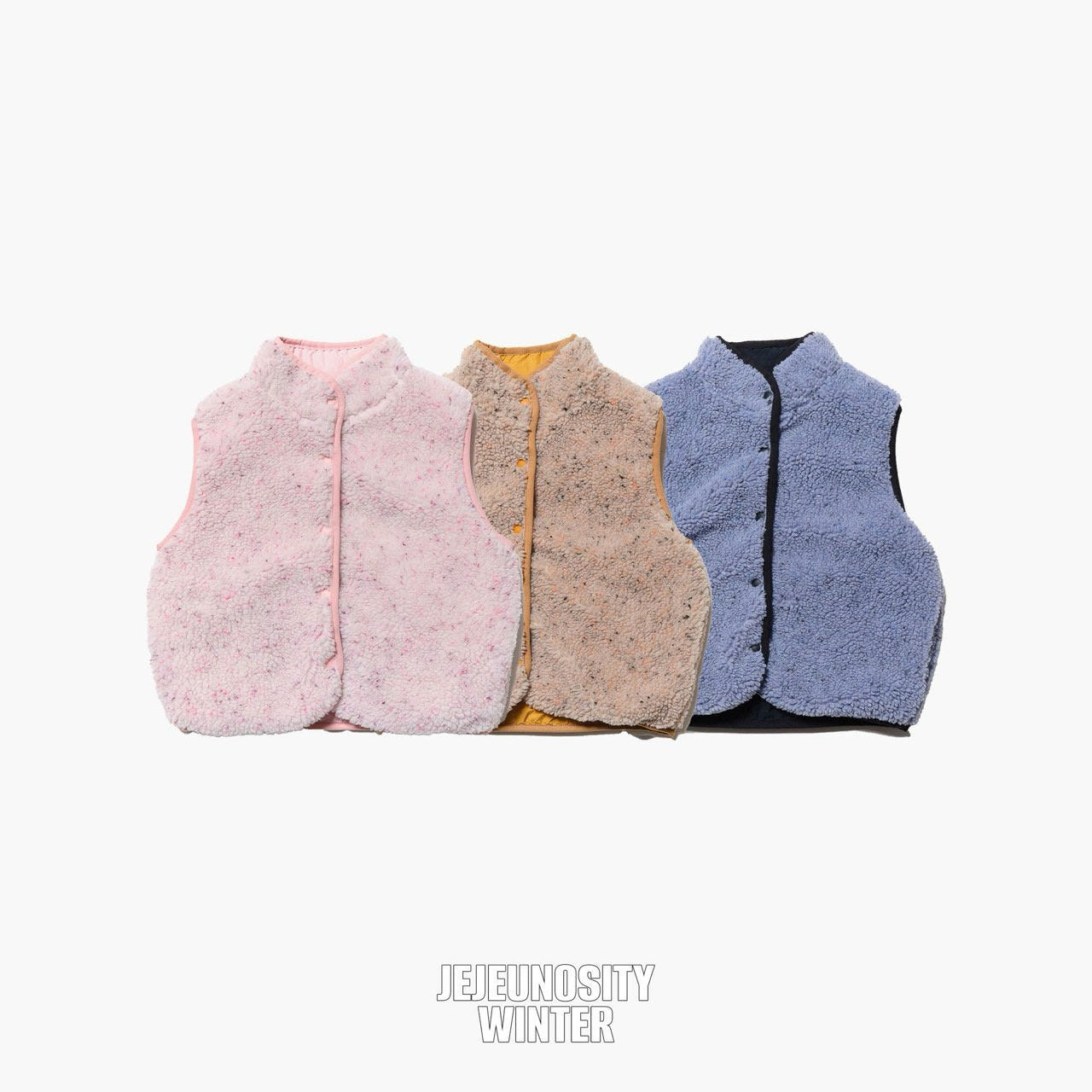【予約】white boa vest / jejeunosity (XS-JM) 백덤블링