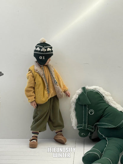 【予約】white boa vest / jejeunosity (XS-JM) 백덤블링