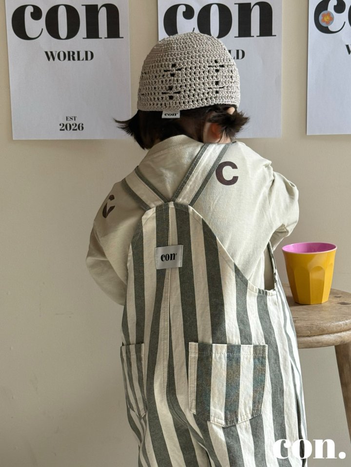 【予約】ストライプオーバーオール / con. (XXS-M)