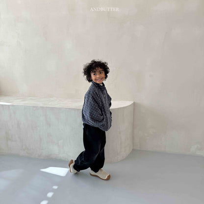 【予約】Dot Half-Zip  /  andbutter (S-JM)