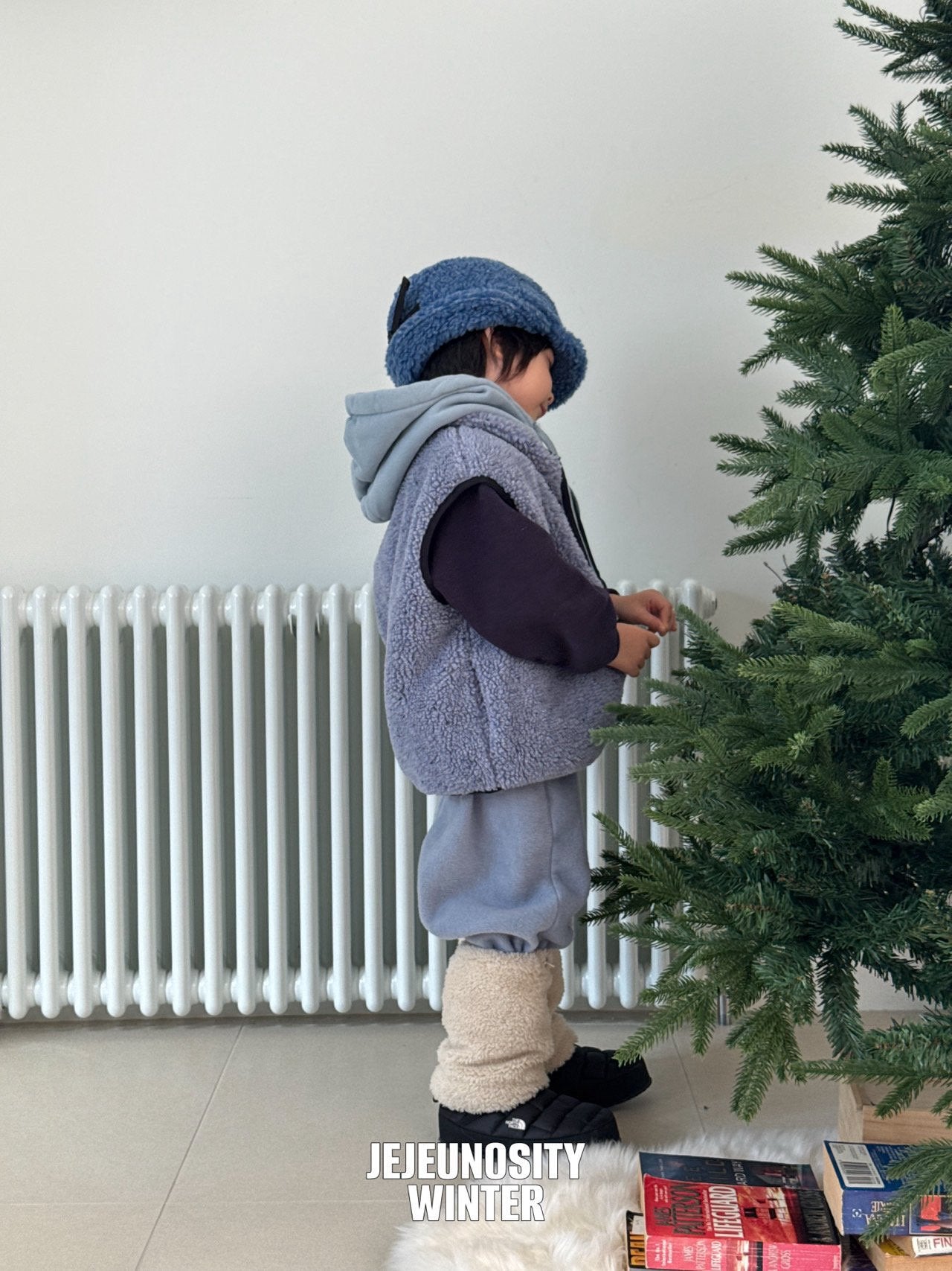 【予約】white boa vest / jejeunosity (XS-JM) 백덤블링