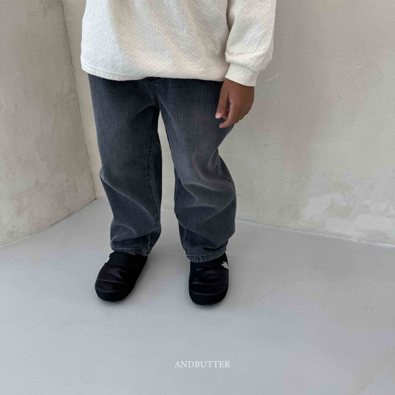 【予約】Ribby Black Pants  /  andbutter (S-JM)