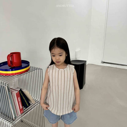 【予約】Natural Button sleeveless / andbutter(S-JM)
