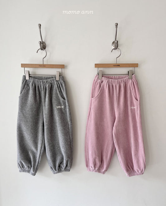 【予約】velour jogger pants  /  momoann (5-17号, Adult)