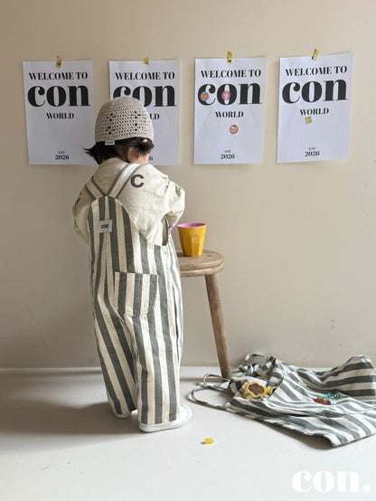 【予約】ストライプオーバーオール / con. (XXS-M)