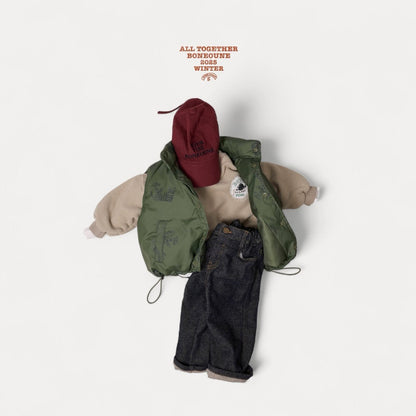 【予約】tiger duck down vest  / boneoune (XS-JL)