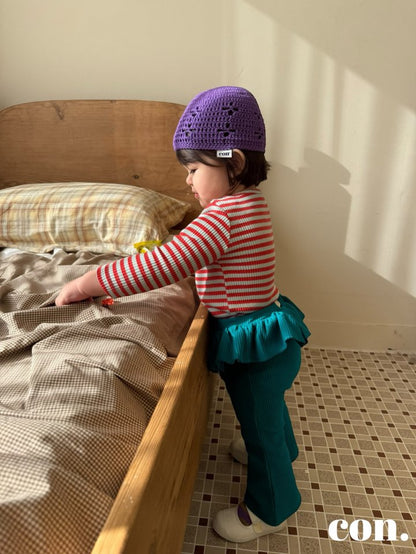 【予約】カラーリブTシャツ / con. (XXS-M)