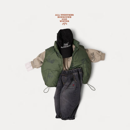 【予約】tiger duck down vest  / boneoune (XS-JL)