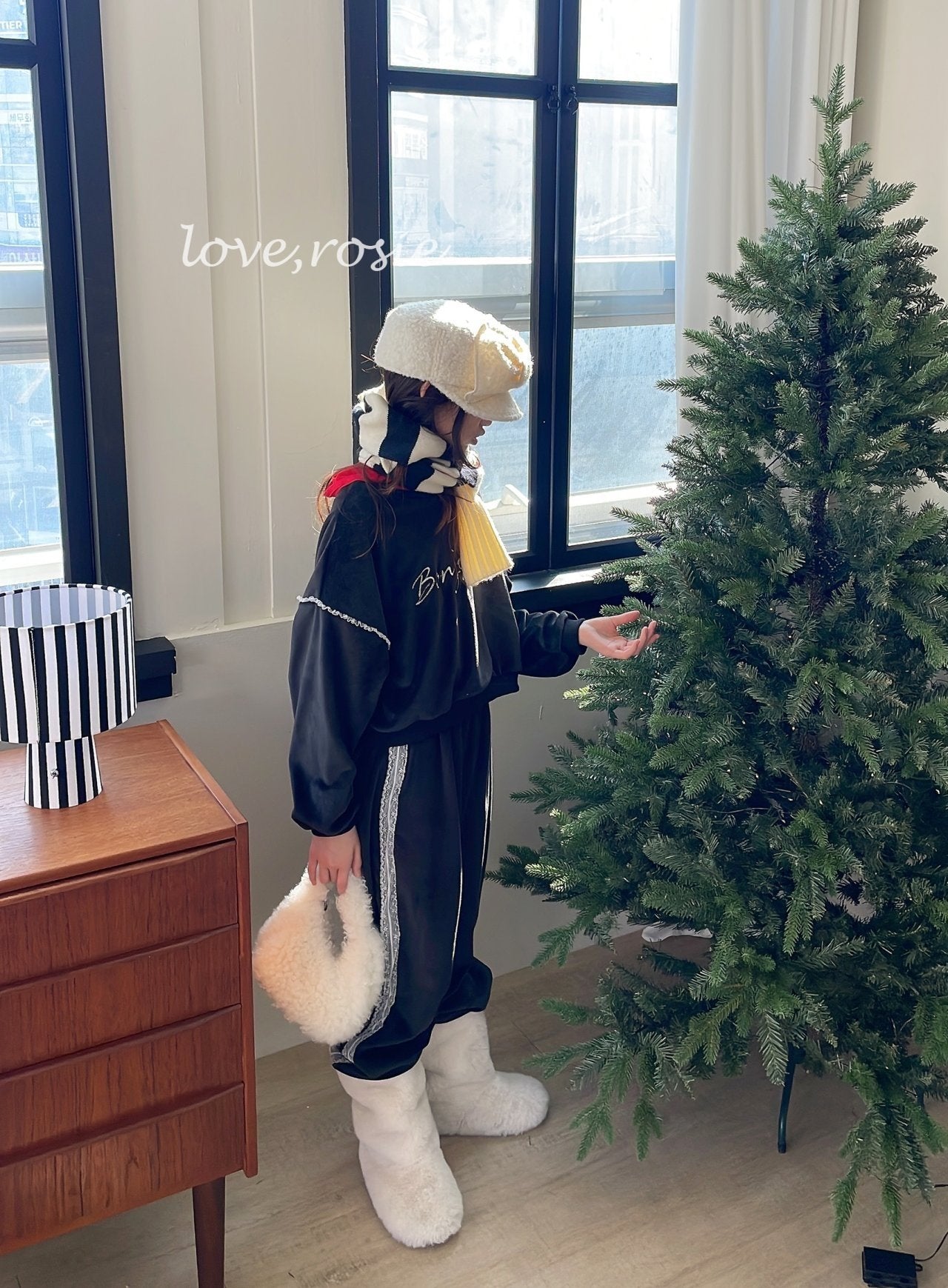 【予約】Bonjour velvet set / love rosie (L-3XL)