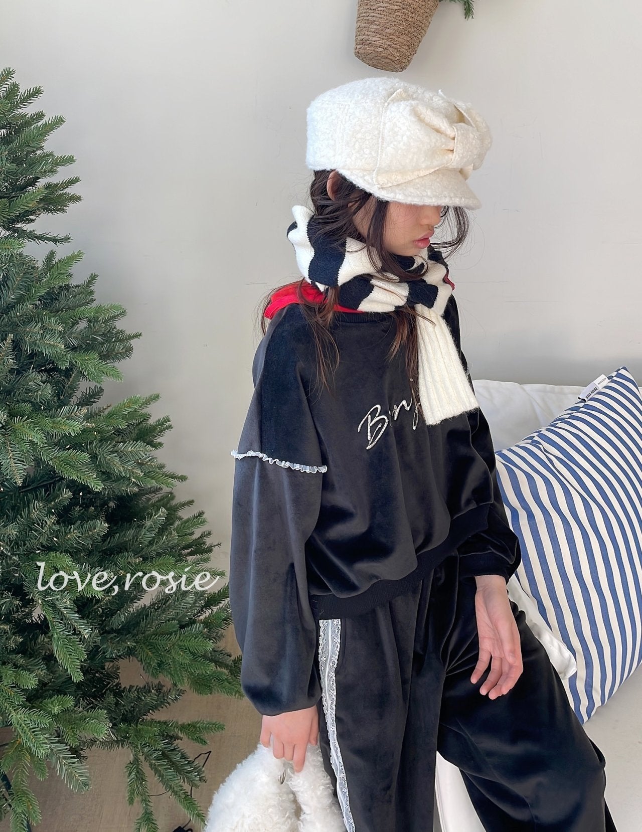 【予約】Bonjour velvet set / love rosie (L-3XL)