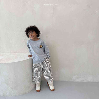 【予約】Mellow Stripe Jogger   /  andbutter (S-JM)