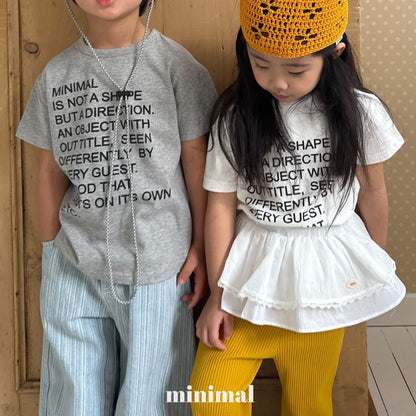 【予約】レターTシャツ / minimal (S-JM/Adult)