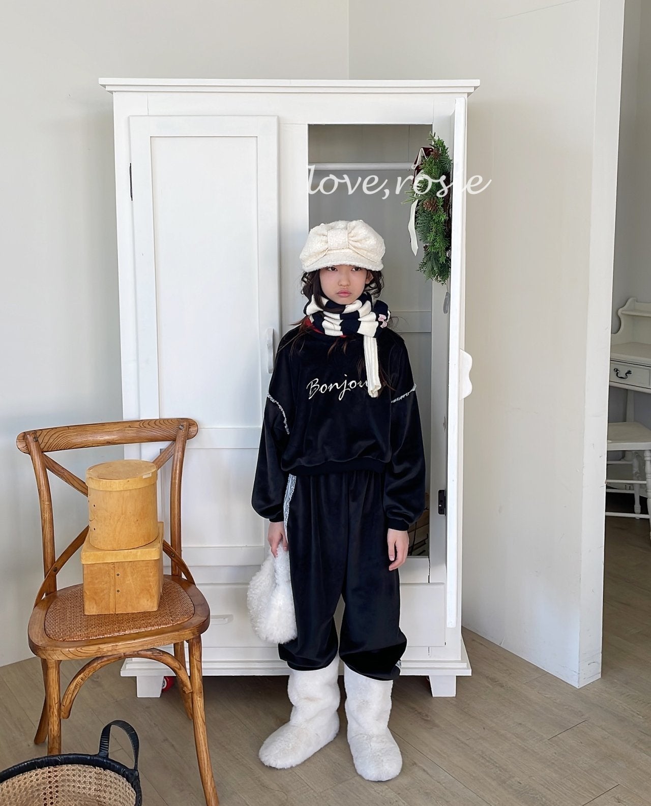 【予約】Bonjour velvet set / love rosie (L-3XL)