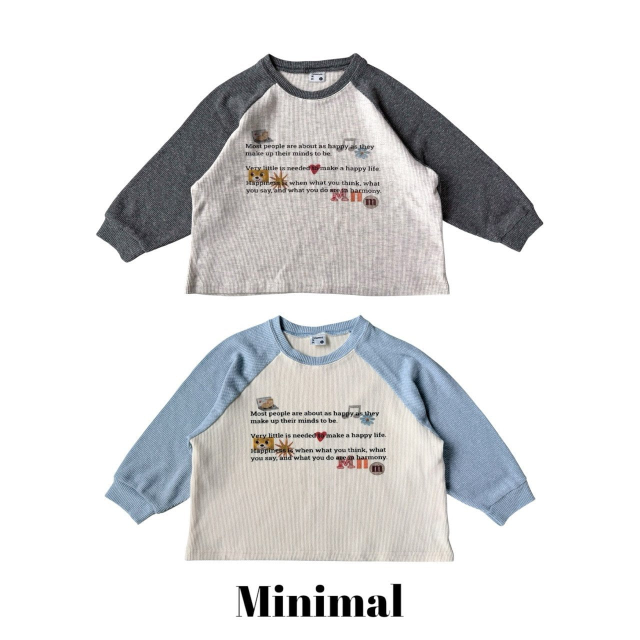 【予約】printing raglan T / minimal (S-JM）
