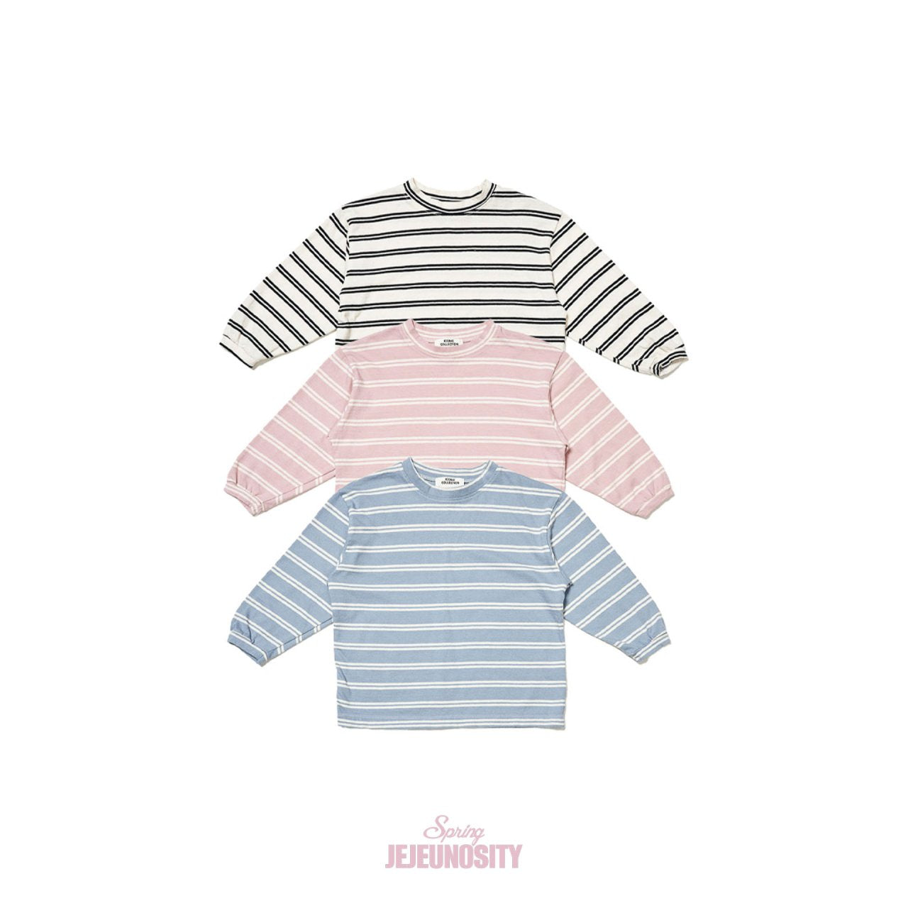 【予約】ストライプロングTシャツ / jejeunosity (XS-JM)마에스트로옹티