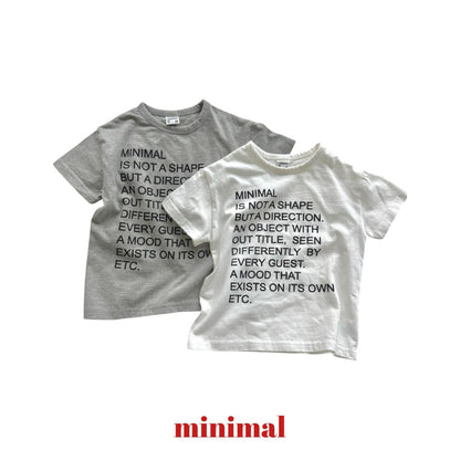 【予約】レターTシャツ / minimal (S-JM/Adult)