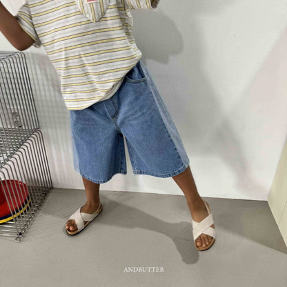 【予約】Cat Bermuda Denim / andbutter(S-JM)