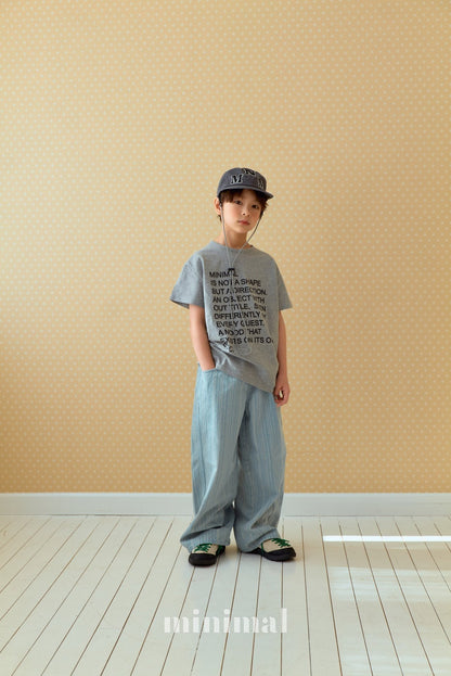 【予約】レターTシャツ / minimal (S-JM/Adult)