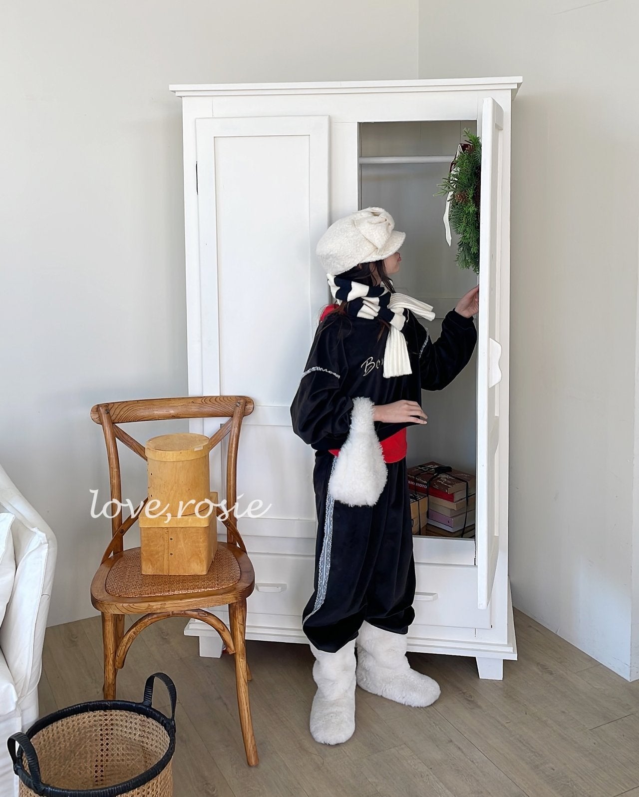 【予約】Bonjour velvet set / love rosie (L-3XL)