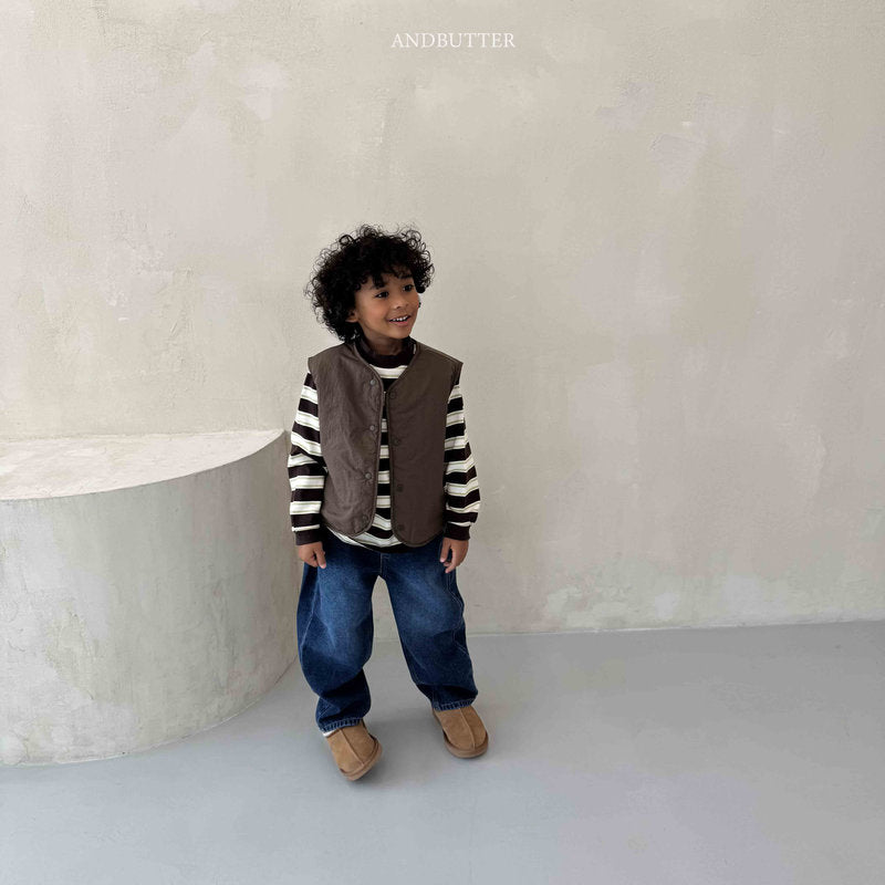 【予約】Reversible ST Dumble Vest  /  andbutter (S-JM)